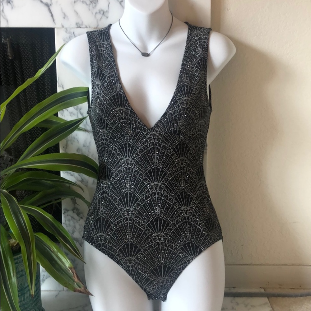 H&M Sleeveless Embellished Bodysuit